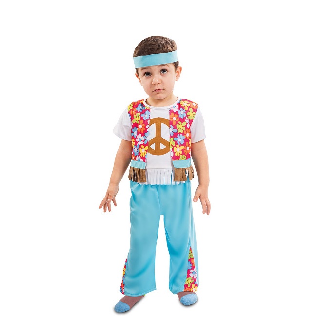 Disfraz de hippie de la paz para bebé niño