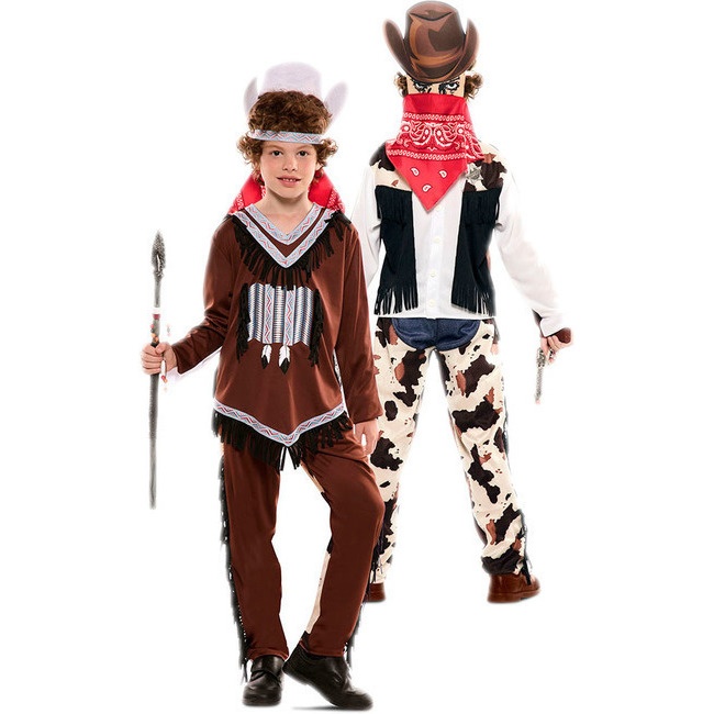Disfraz de indio y vaquero para niño