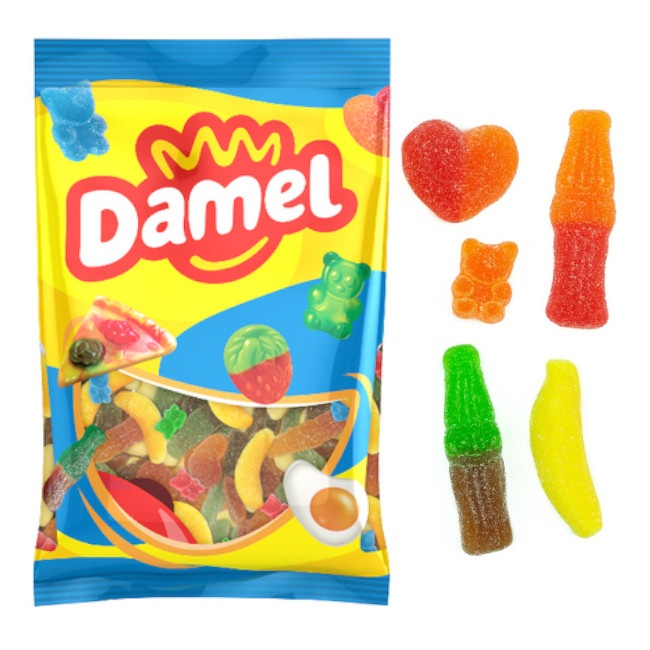 Bolsa surtida de gominolas con azúcar - Damel - 1 kg