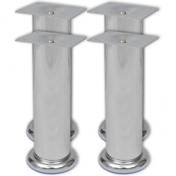 4x Patas de sofá redondas cromadas 180 mm