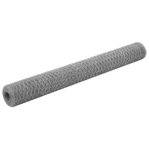 Alambrada de gallinero acero galvanizado plateado 25x1.2m