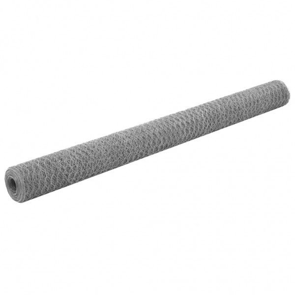 Alambrada de gallinero acero galvanizado plateado 25x1.5 m