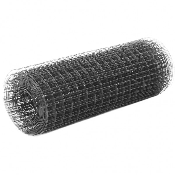 Alambrada de gallinero acero revestimiento PVC gris 10x0.5 m