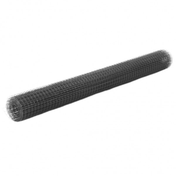 Alambrada de gallinero acero revestimiento PVC gris 10x1.5 m