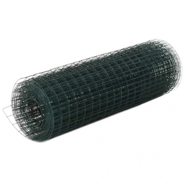 Alambrada de gallinero acero revestimiento PVC verde 10x0.5 m
