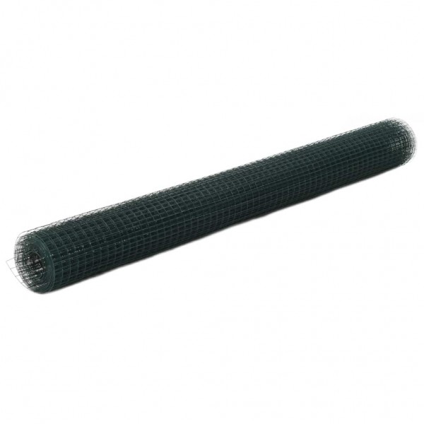 Alambrada de gallinero acero revestimiento PVC verde 10x1.5 m