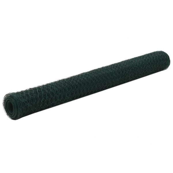 Alambrada de gallinero acero revestimiento PVC verde 25x1.2 m