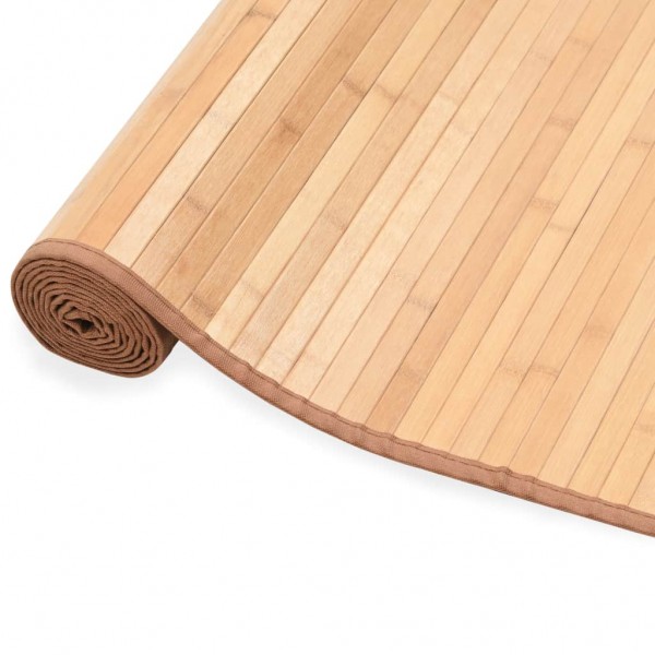 Alfombra de bambú marrón 80x300 cm