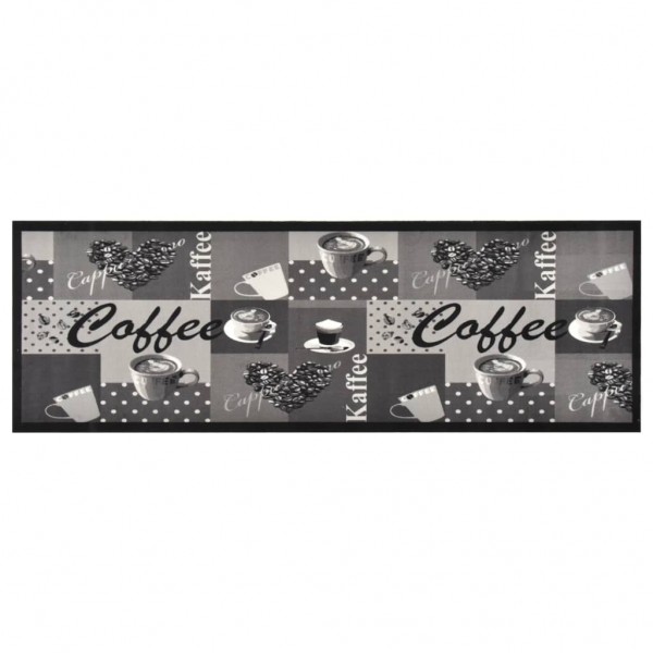 Alfombra de cocina lavable Coffee azul 60x300 cm