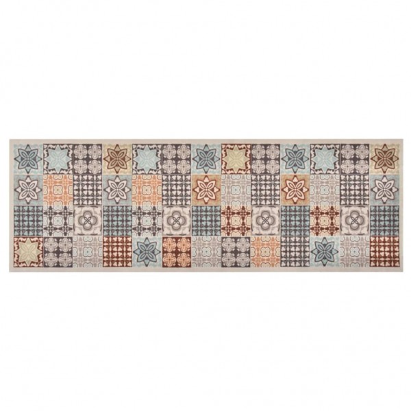 Alfombra de cocina lavable mosaico de colores 45x150 cm