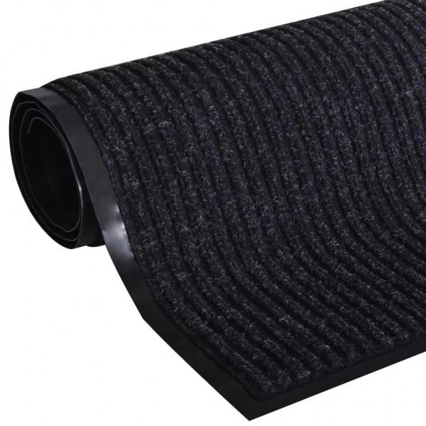 Alfombra de entrada de PVC negra. 90 x 150 cm