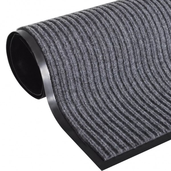 Alfombra de entrada PVC gris 120x180 cm