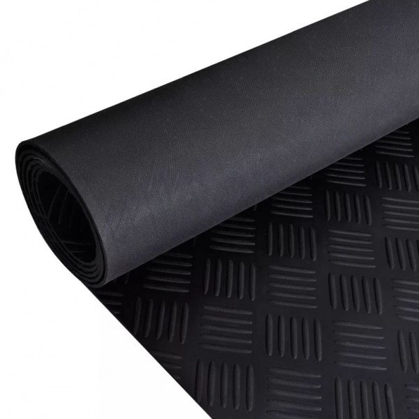 Alfombra de goma antideslizante placa de cuadros 5x1 m
