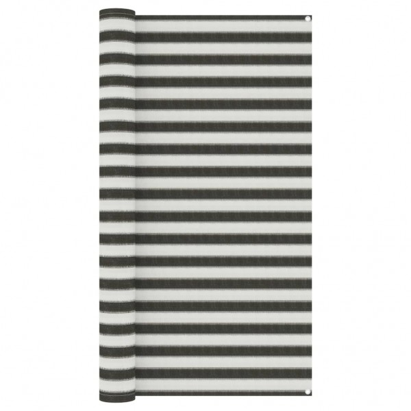 Alfombra de tienda de campaña gris antracita y blanca 200x300cm