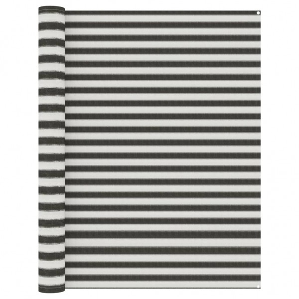 Alfombra de tienda de campaña gris antracita y blanca 250x500cm