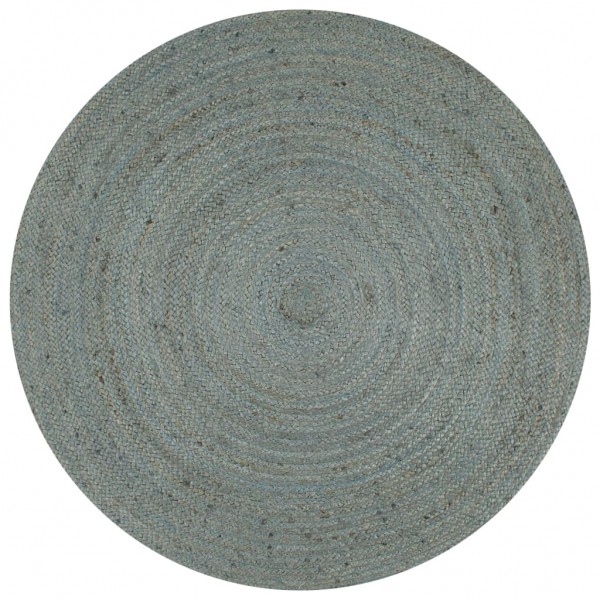 Alfombra de yute tejida a mano 90 cm verde oliva