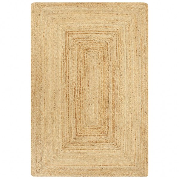Alfombra hecha a mano de yute natural 120x180 cm