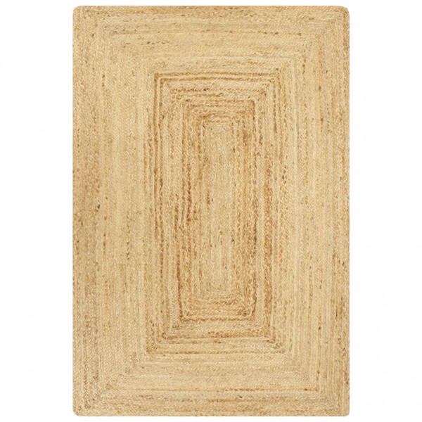 Alfombra hecha a mano de yute natural 80x160 cm
