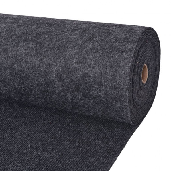 Alfombra para eventos estriada gris antracita 1.2x15 m