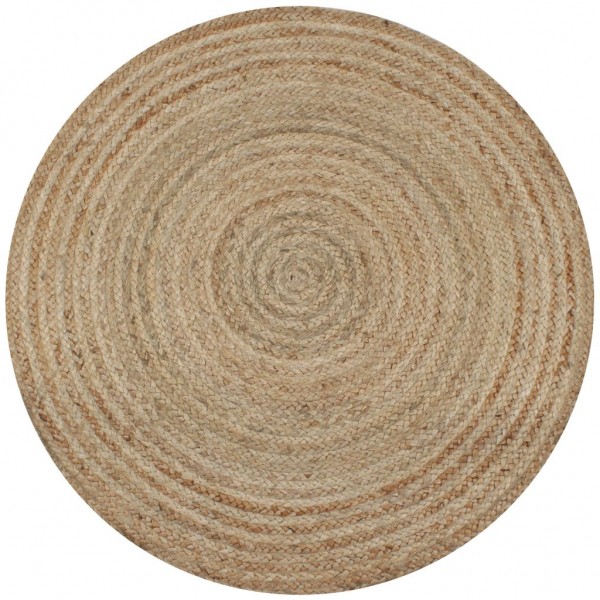 Alfombra redonda 90 cm yute trenzado