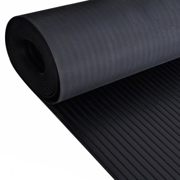 Alfombrilla de goma antideslizante acanalado ancho 5x1 m