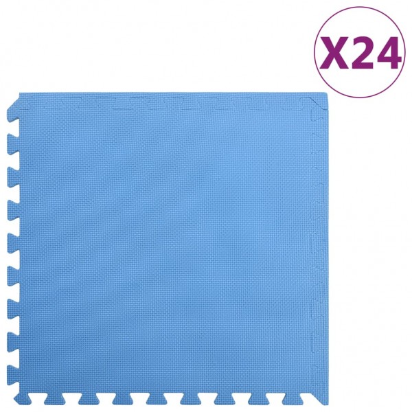 Alfombrillas de goma EVA azul 24 uds 8.64 ㎡