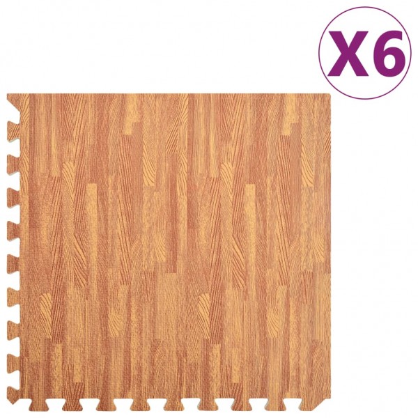 Alfombrillas de goma EVA vetas de madera 54 uds 2.16 ㎡