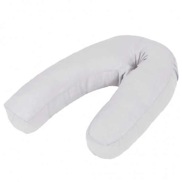 Almohada de embarazo con forma de J 54x(36-43) cm gris