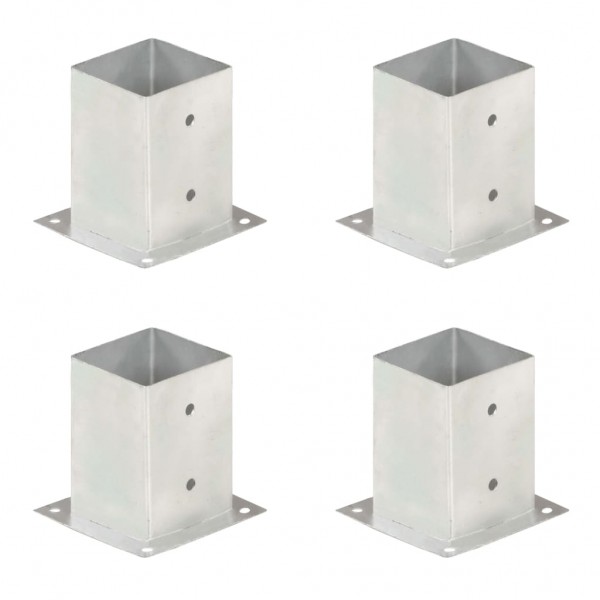 Anclajes para postes 4 unidades metal galvanizado 101 mm