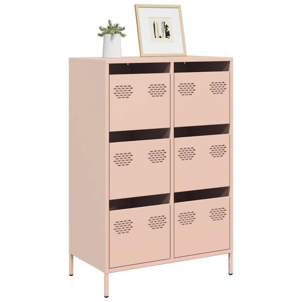 Aparador acero rosa 68x39x101.5 cm