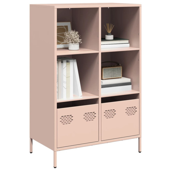 Aparador acero rosa 68x39x103.5 cm