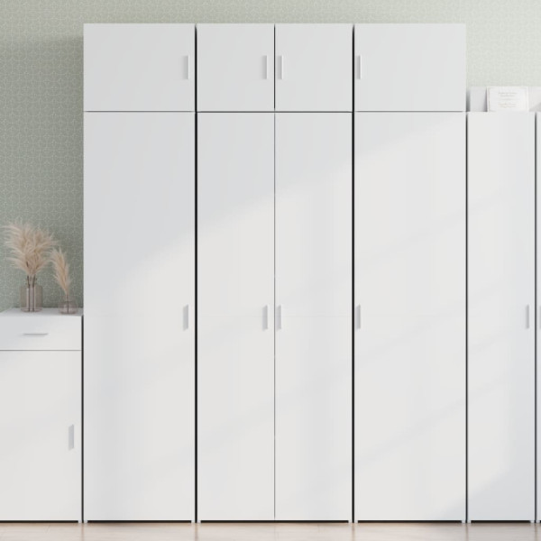 Aparador alto madera de ingeniería blanco 70x42.5x185 cm