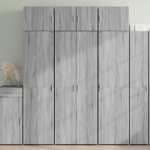 Aparador alto madera de ingeniería gris Sonoma 70x42.5x185 cm