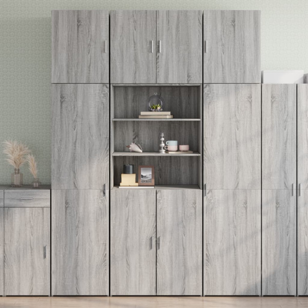 Aparador alto madera de ingeniería gris Sonoma 80x42.5x249 cm