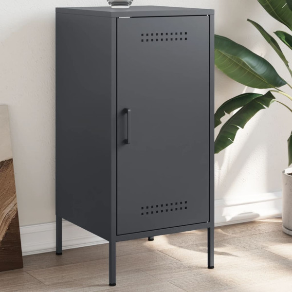 Aparador de acero laminado en frío gris antracita 36x39x79 cm