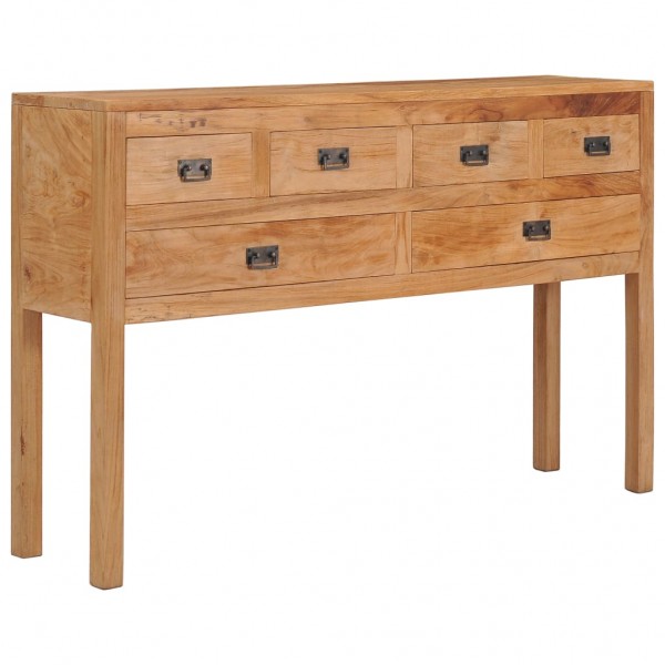 Aparador de madera maciza de teca 125x30x75 cm