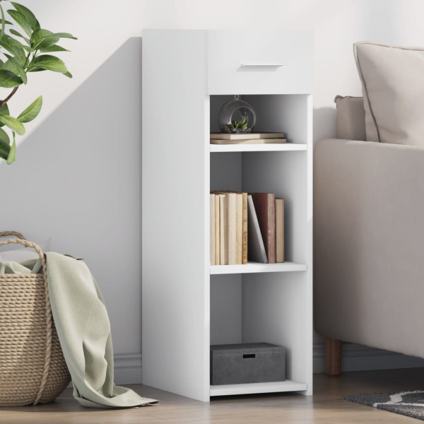 Aparador madera de ingeniería blanco 30x42.5x93 cm