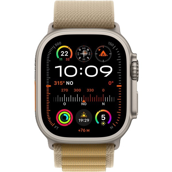 Apple Watch Ultra 2 2024 LTE 49mm titanio natural loop alpine M canela