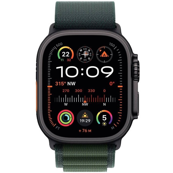 Apple Watch Ultra 2 2024 LTE 49mm titanio negro loop alpine M verde oscuro