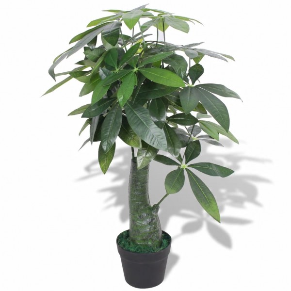 Árbol de la fortuna artificial con macetero 85 cm verde