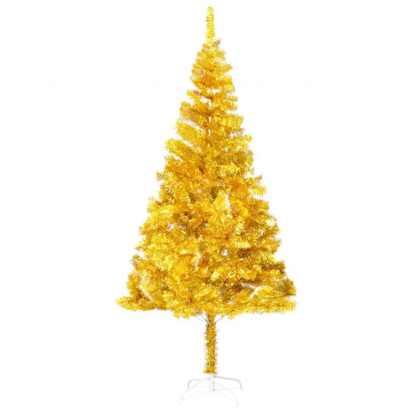 Árbol de Navidad artificial con soporte PET dorado 240 cm