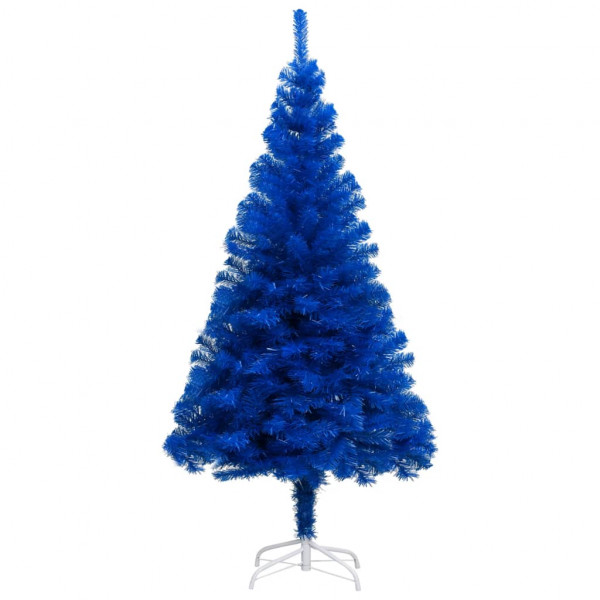 Árbol de Navidad artificial con soporte PVC azul 120 cm