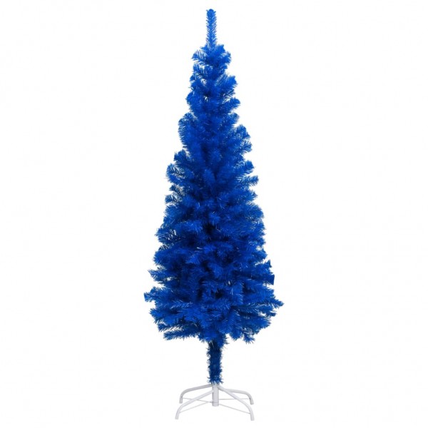 Árbol de Navidad artificial con soporte PVC azul 180 cm