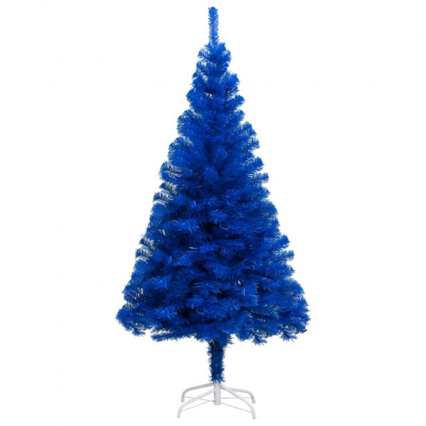 Árbol de Navidad artificial con soporte PVC azul 240 cm