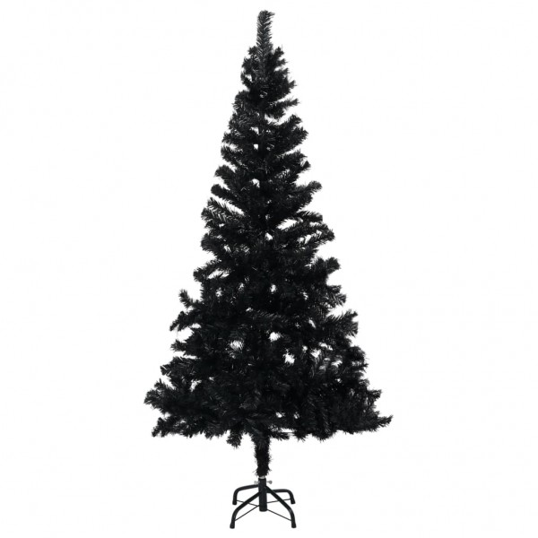 Árbol de Navidad artificial con soporte PVC negro 150 cm