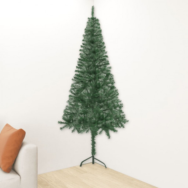 Árbol de Navidad artificial de esquina verde 150 cm PVC