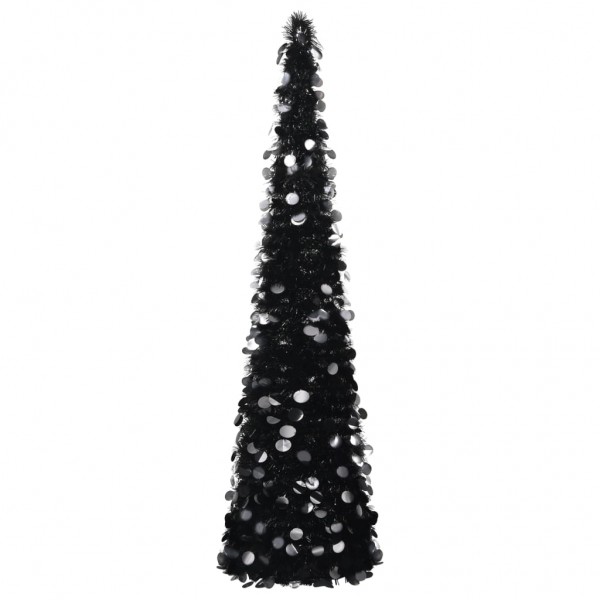Árbol de Navidad artificial emergente PET negro 150 cm