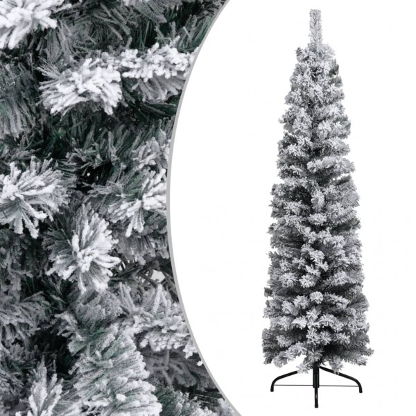 Árbol de Navidad artificial verde con nieve PVC 150 cm