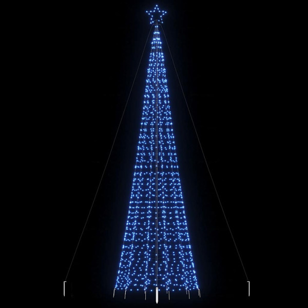 Árbol de Navidad cono con estacas 1534 LEDs azul 500 cm