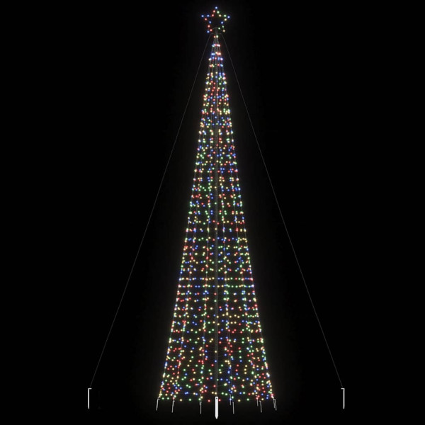 Árbol de Navidad cono con estacas 1534 LEDs colores 500 cm